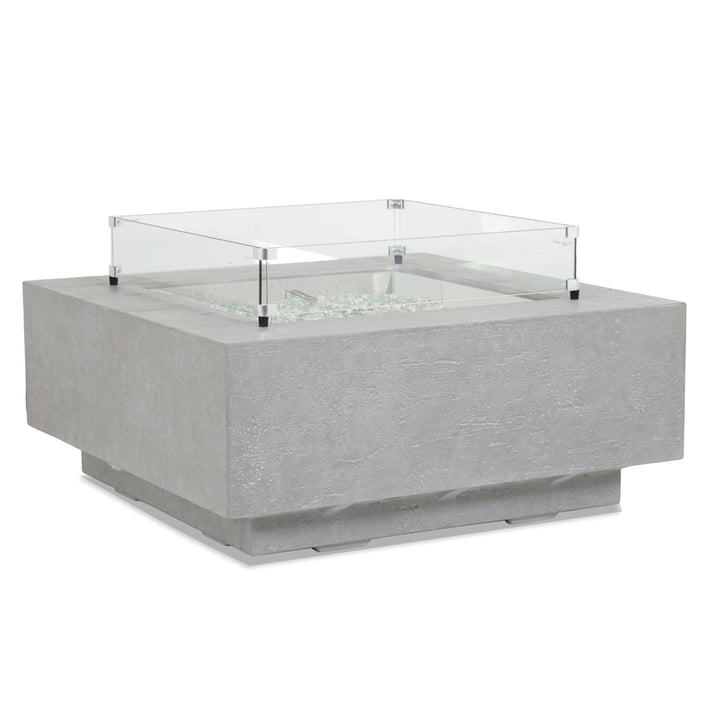 Gravelstone Square Fire Table w/ Glass Surround