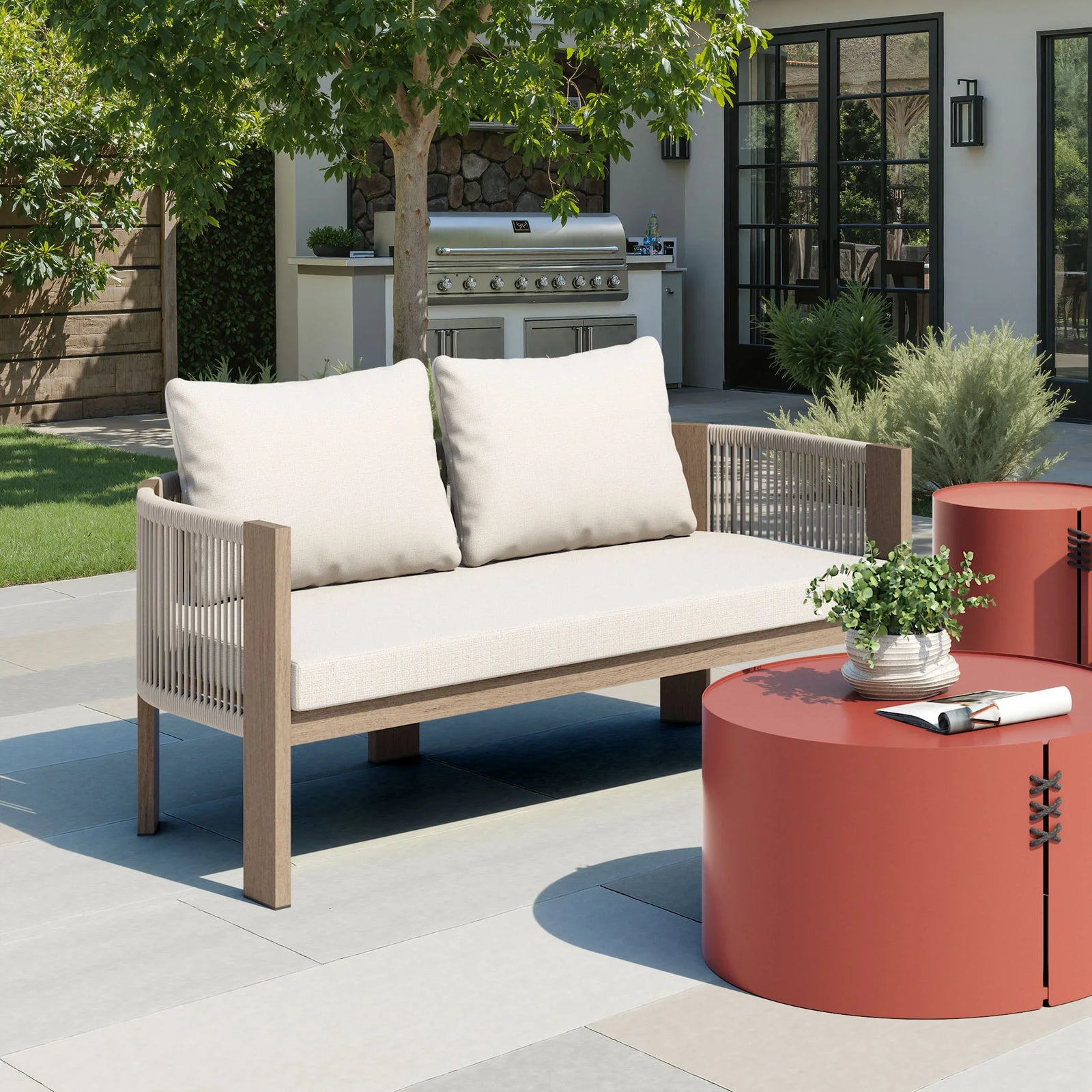 Zuo Rebel Sofa Beige OUTDOOR SOFAS + SECTIONALS