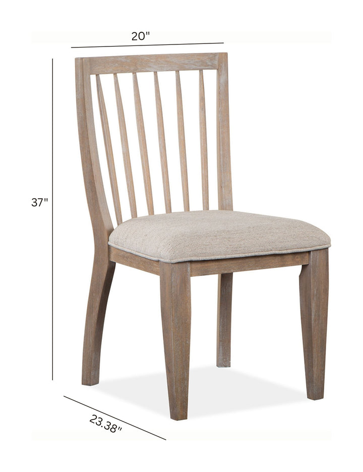 Ainsley Cerused Khaki Upholstered Side Chair - Set of 2 - D5333-62