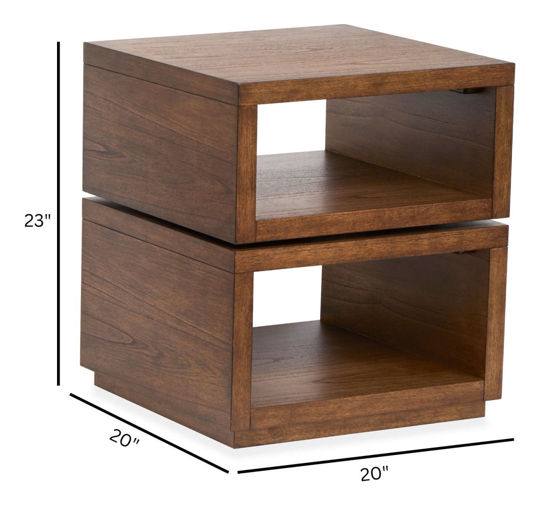 Newton Cinnamon Square End Table - T6505-01
