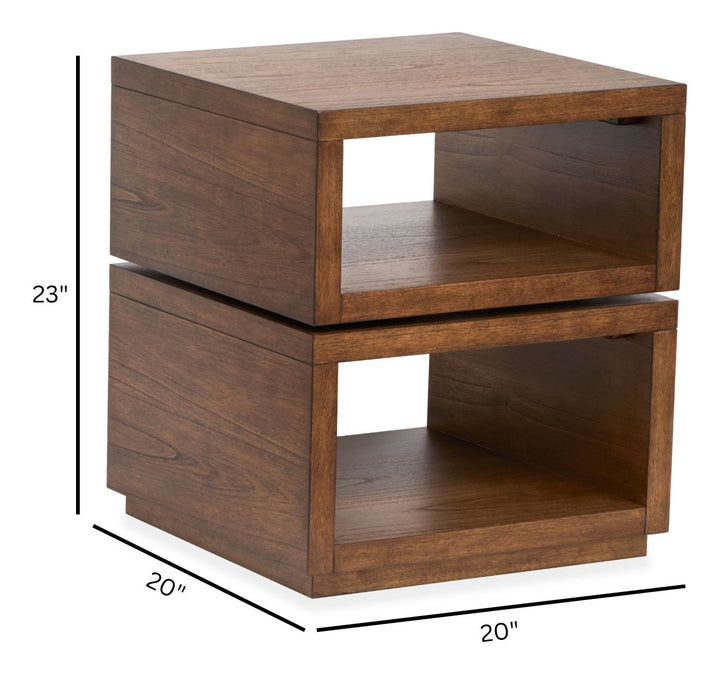 Newton Cinnamon Square End Table - T6505-01