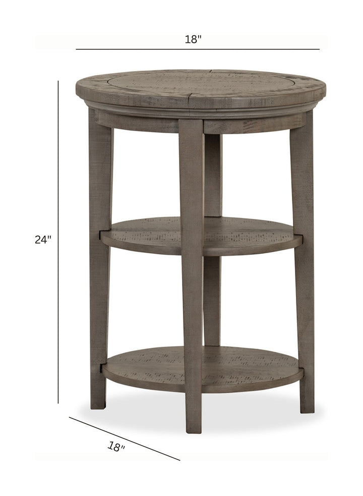 Paxton Place Dovetail Grey Round Accent End Table - T4805-35