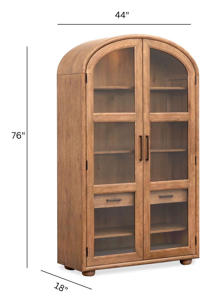 Woodward Dark Clove Display Cabinet - D6521-08