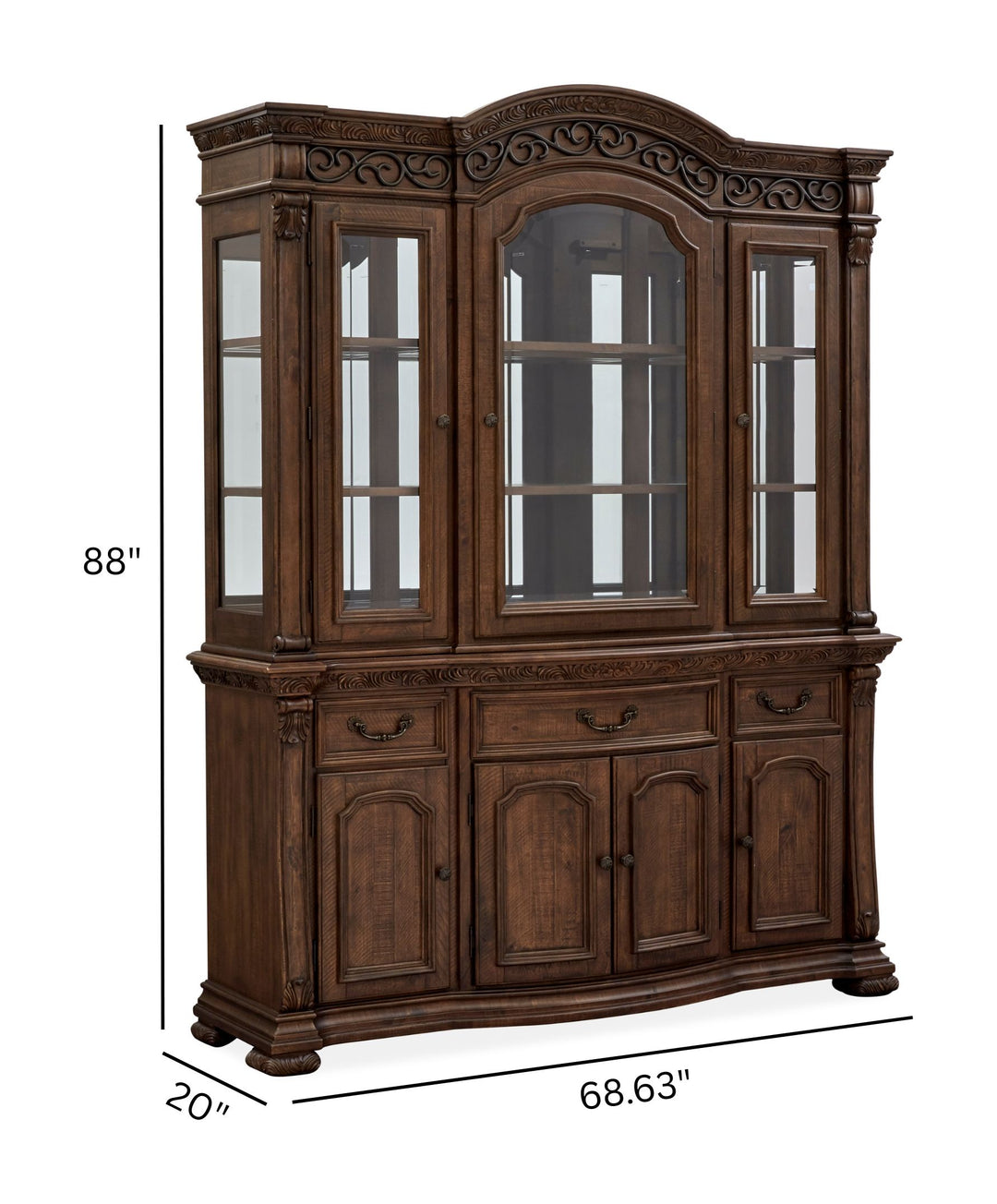 Durango Willadeene Brown Buffet With Hutch - D5133-14H