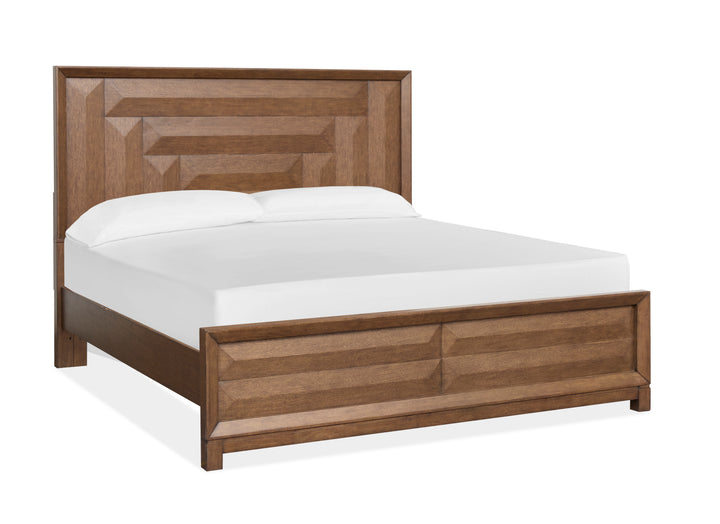 Callisto Bourbon Brown King Panel Bed - B6396-64