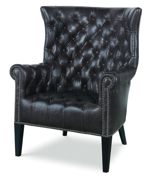 Century - Century Trading Company Empress Tufted Wing Chair - PLR-15106-BRUNETTE | American Home Furniture