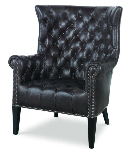 Century - Century Trading Company Empress Tufted Wing Chair - PLR-15106-BRUNETTE | American Home Furniture