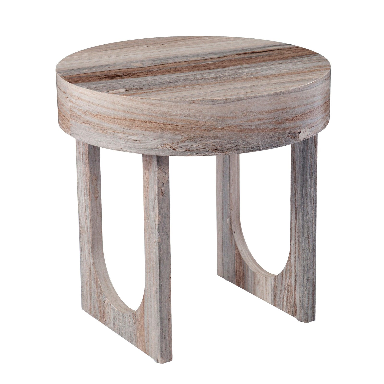 SEI Furniture Chadkirk Round Faux Marble End Table ACCENT TABLES