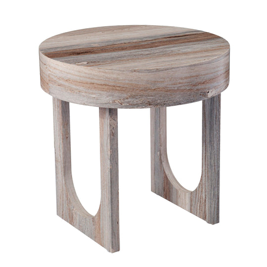 SEI Furniture Chadkirk Round Faux Marble End Table ACCENT TABLES