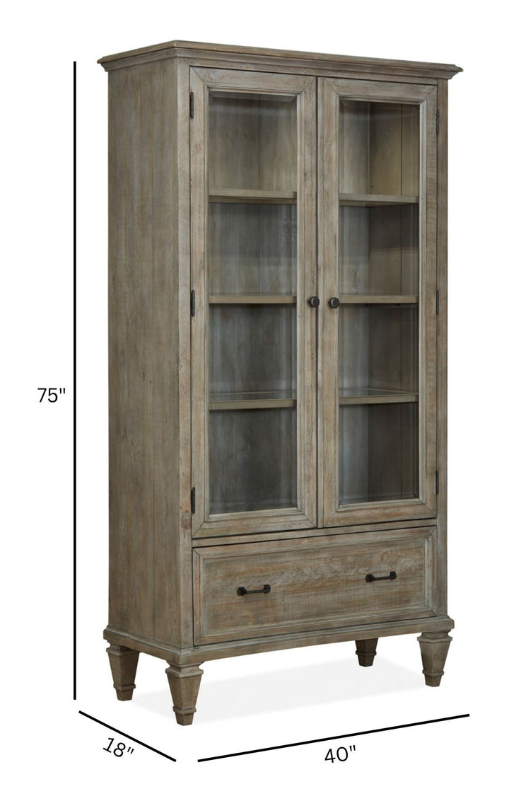 Lancaster Dovetail Grey Door Bookcase - H4352-22