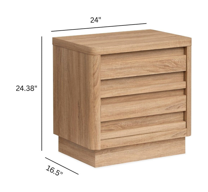 Brentwood Heights Provincial Brown Drawer Nightstand - B6381-01