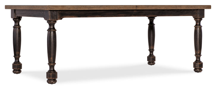 American Home Furniture | Hooker Furniture - Americana Leg Dining Table w/1-22in leaf - Molasses