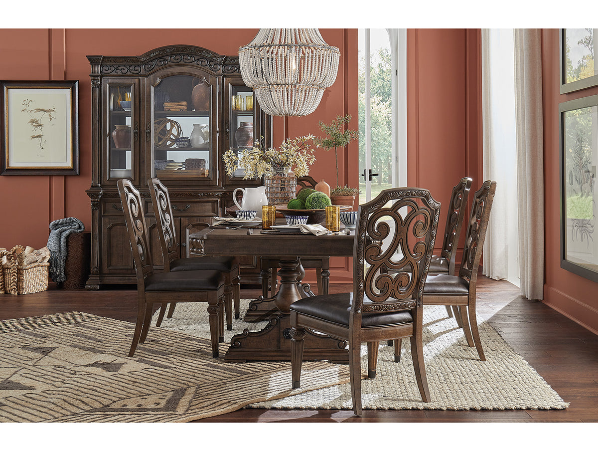 Durango Willadeene Brown Extendable Trestle Dining Table - D5133-21