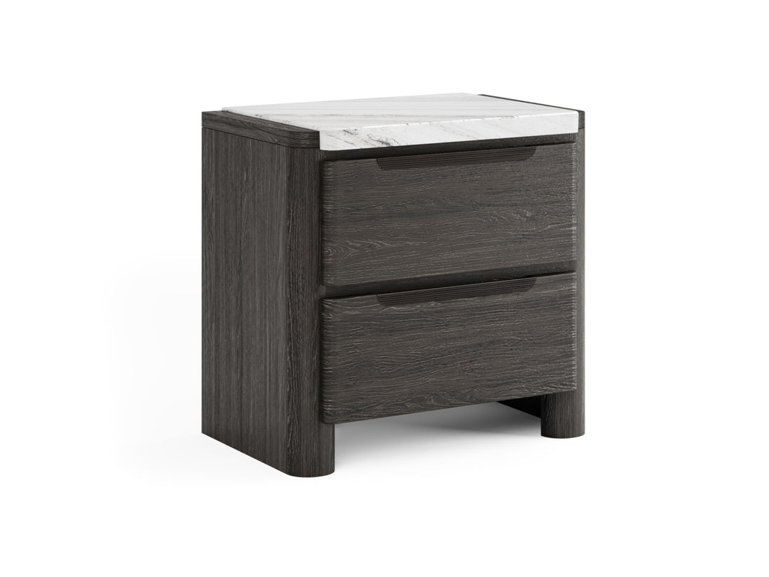 Keaton Black Drawer Nightstand - B6614-01