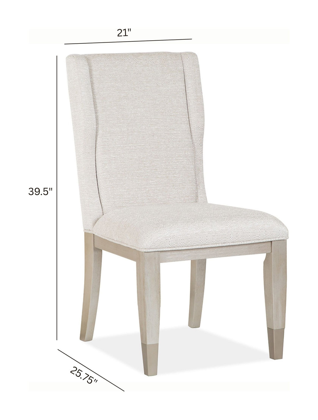 Lenox Acadia White Upholstered Host Chair - Set of 2 - D5490-66