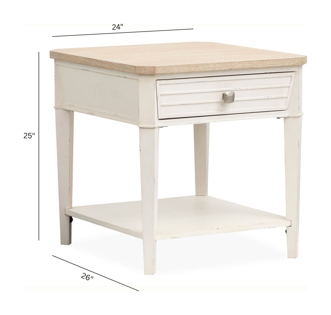 Echo Isles Sea Pearl And Driftwood Rectangular End Table - T6310-03