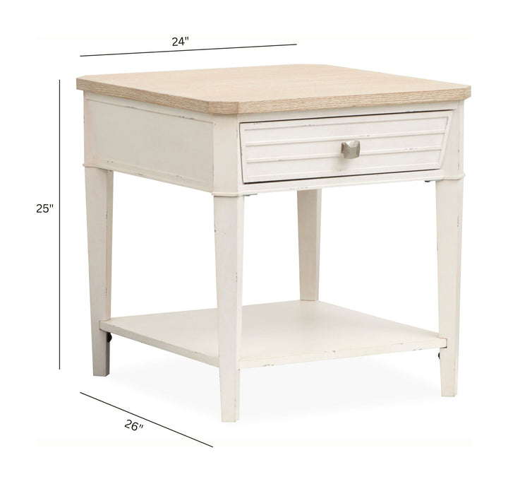 Echo Isles Sea Pearl And Driftwood Rectangular End Table - T6310-03