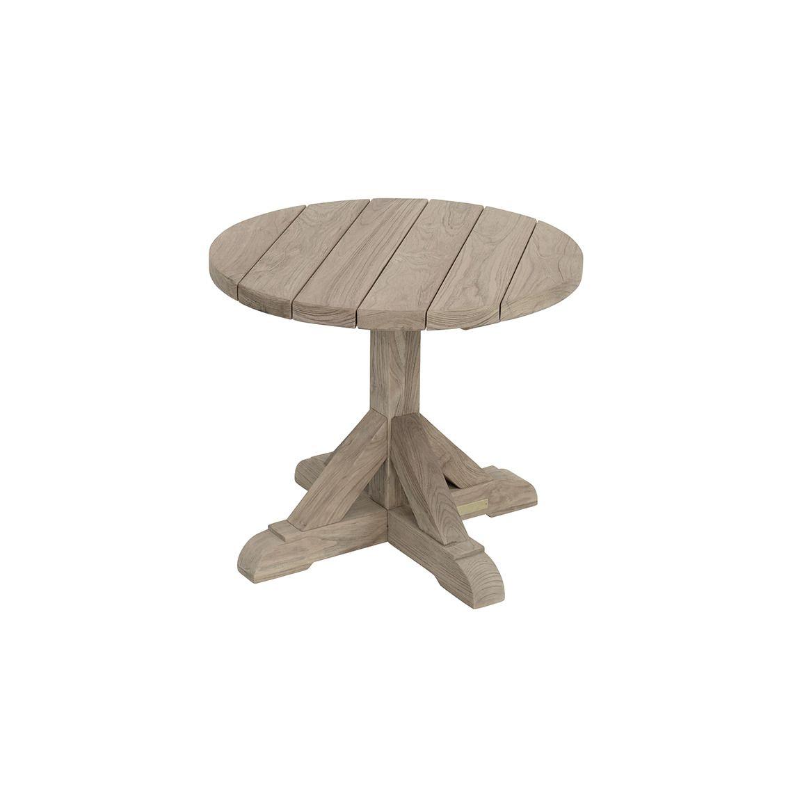 Kingsley Bate Provence 24" Round Side Table Distressed/Painted OUTDOOR ACCENT TABLES