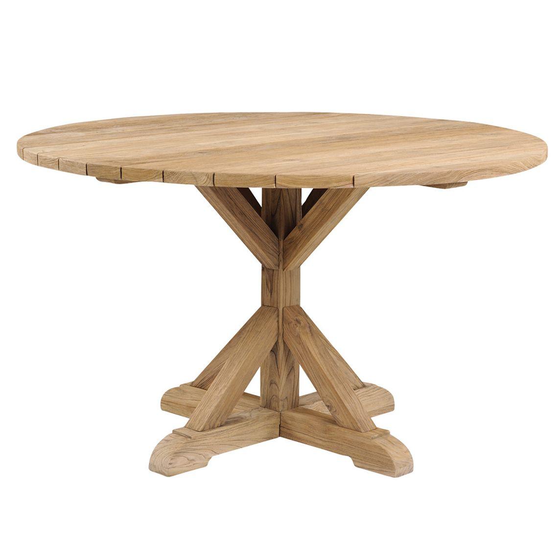 Kingsley Bate Provence 59" Round Dining Table Distressed/Rustic OUTDOOR DINING TABLES