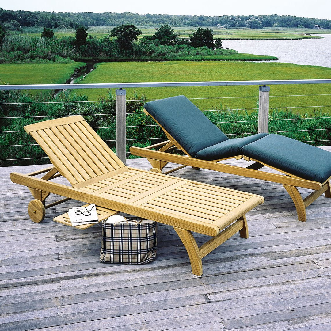 Classic Adj. Knee-Bend Chaise Lounge W/Wheels
