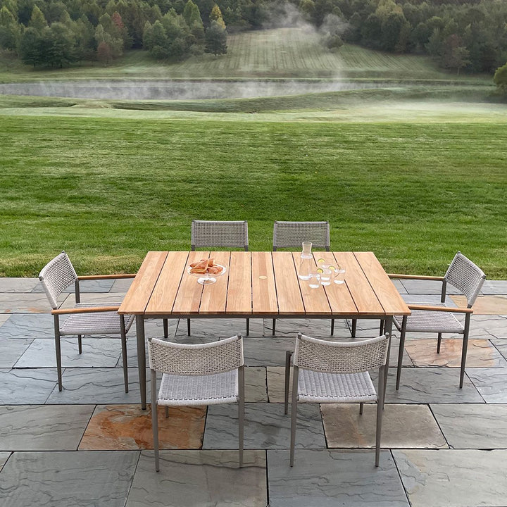 La Jolla Rectangle Dining Table W/Teak Top
