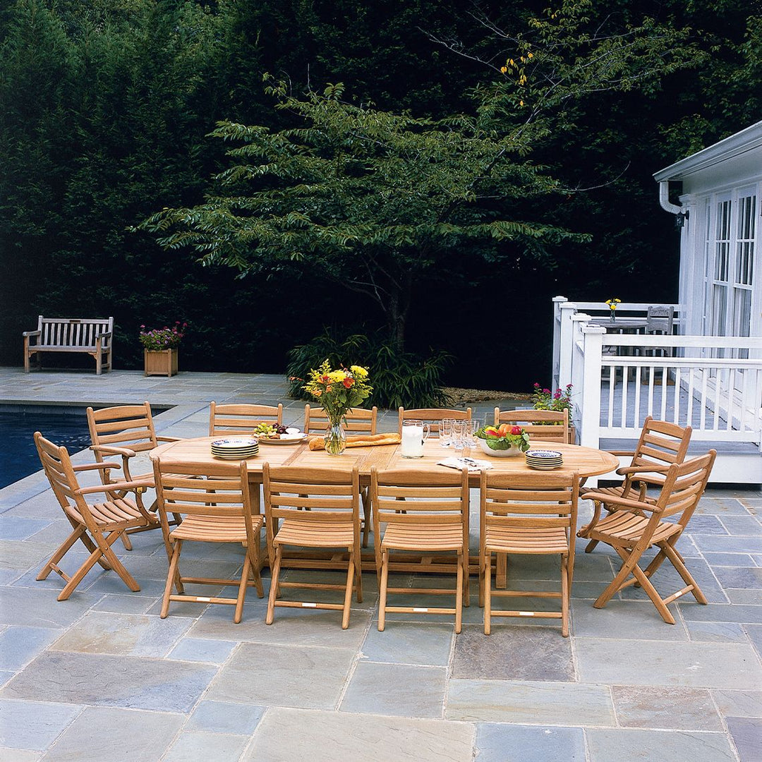 Essex 114" X 45" Oval Extension Dining Table W/Fold-Away