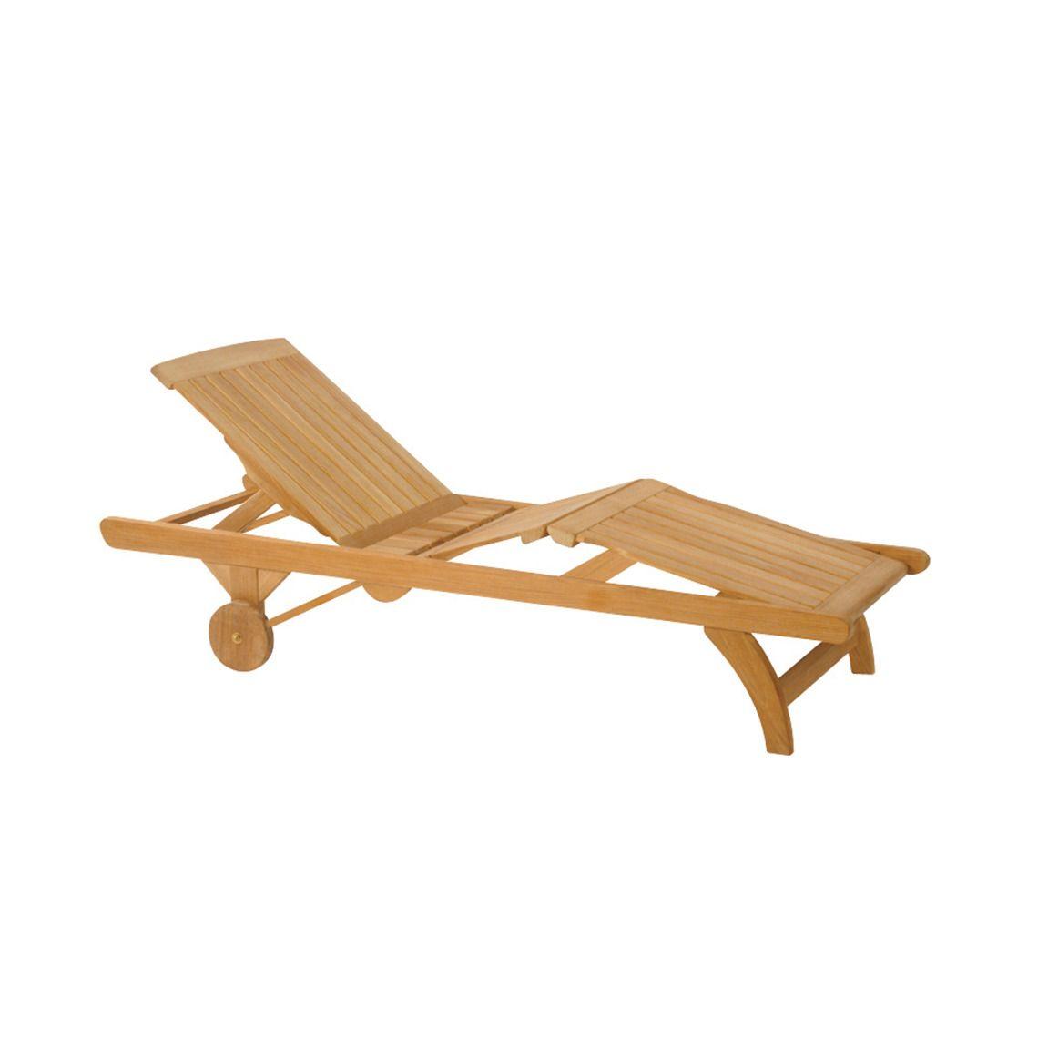 Kingsley Bate Classic Adj. Knee-Bend Chaise Lounge W/Wheels OUTDOOR CHAISE LOUNGES