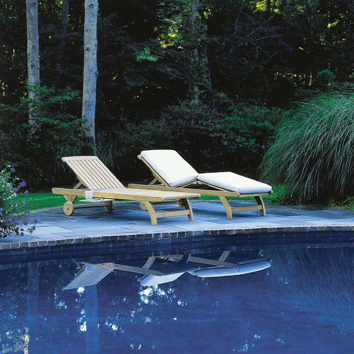 Classic Adj. Knee-Bend Chaise Lounge W/Wheels