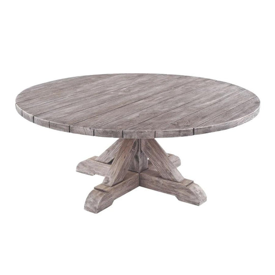 Kingsley Bate Provence 42" Rd. Coffee Table - Distressed/Painted OUTDOOR COFFEE TABLES