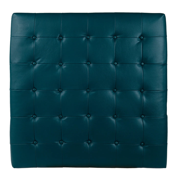 Ciarin Upholstered Cocktail Ottoman - Blue - AmericanHomeFurniture