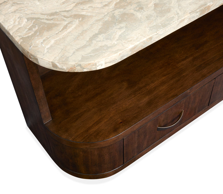 Mcpherson Burnt Umber Demilune Sofa Table - T6351-75
