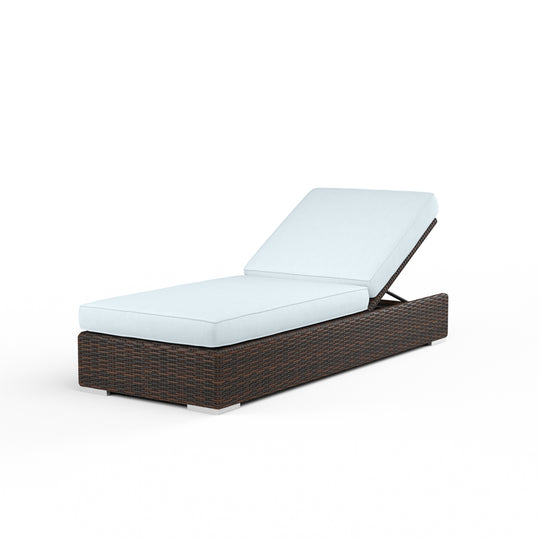 Montecito Adjustable Chaise in Canvas Skyline w/ Self Welt