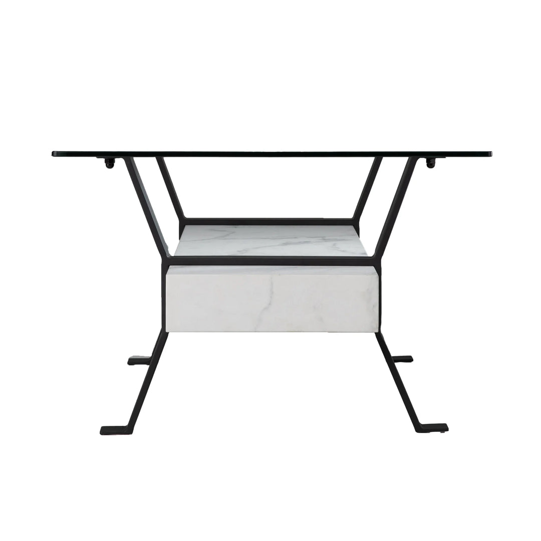 Darvette Glass-Top Coffee Table - AmericanHomeFurniture