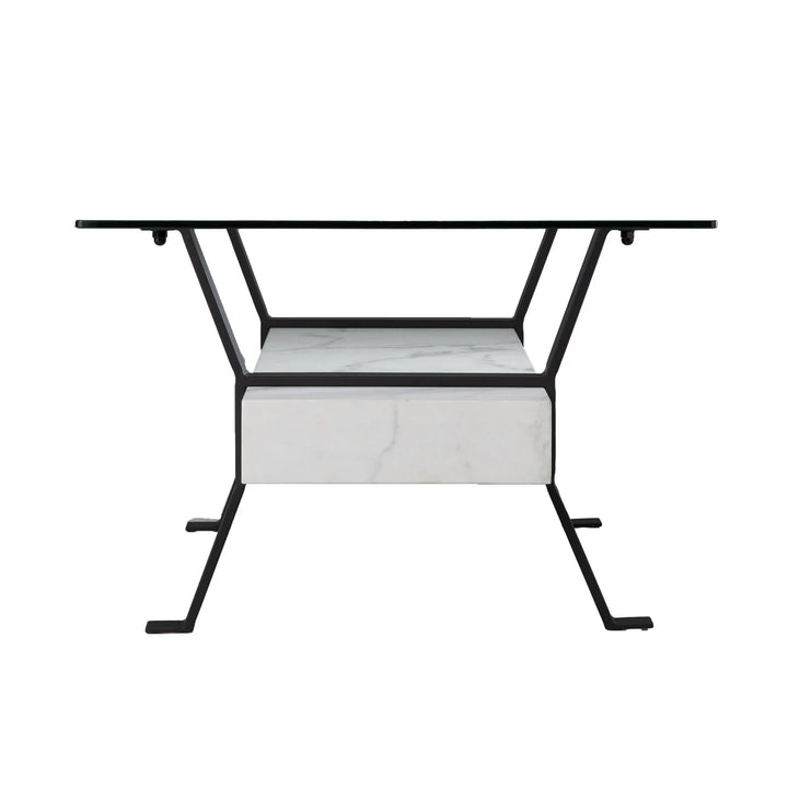 Darvette Glass-Top Coffee Table - AmericanHomeFurniture