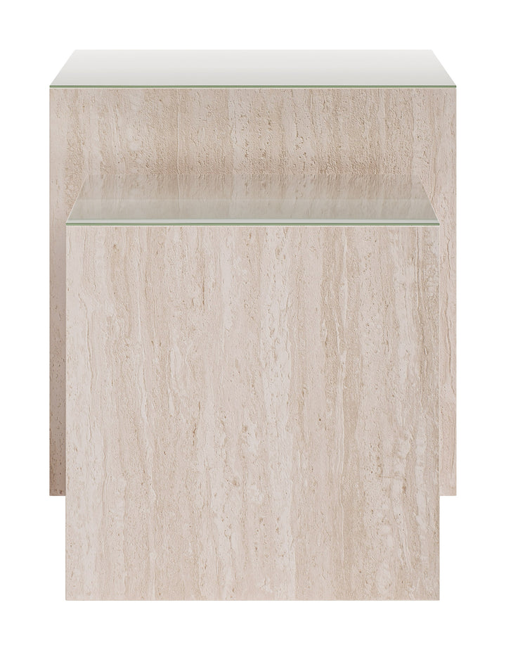 Cambro Coffee Table Set (2-Piece) Stone Beige