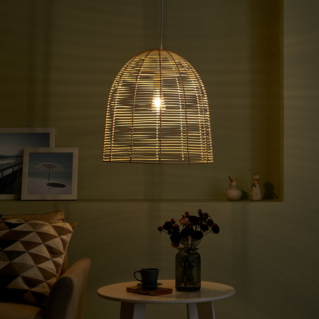 American Home Furniture | SEI Furniture - Formosa Rattan Pendant Lamp