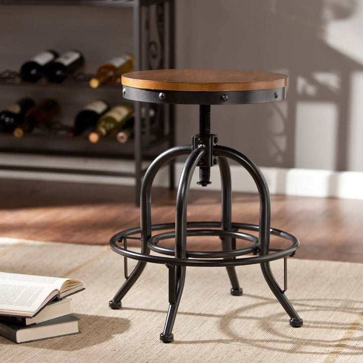 Industrial Adjustable Stool - AmericanHomeFurniture