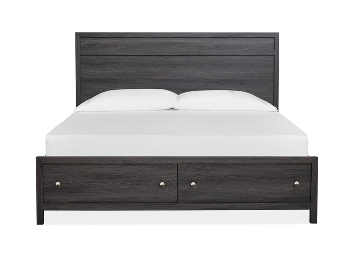Merrifield Raisin Black Queen Panel Storage Bed - B6308-54A