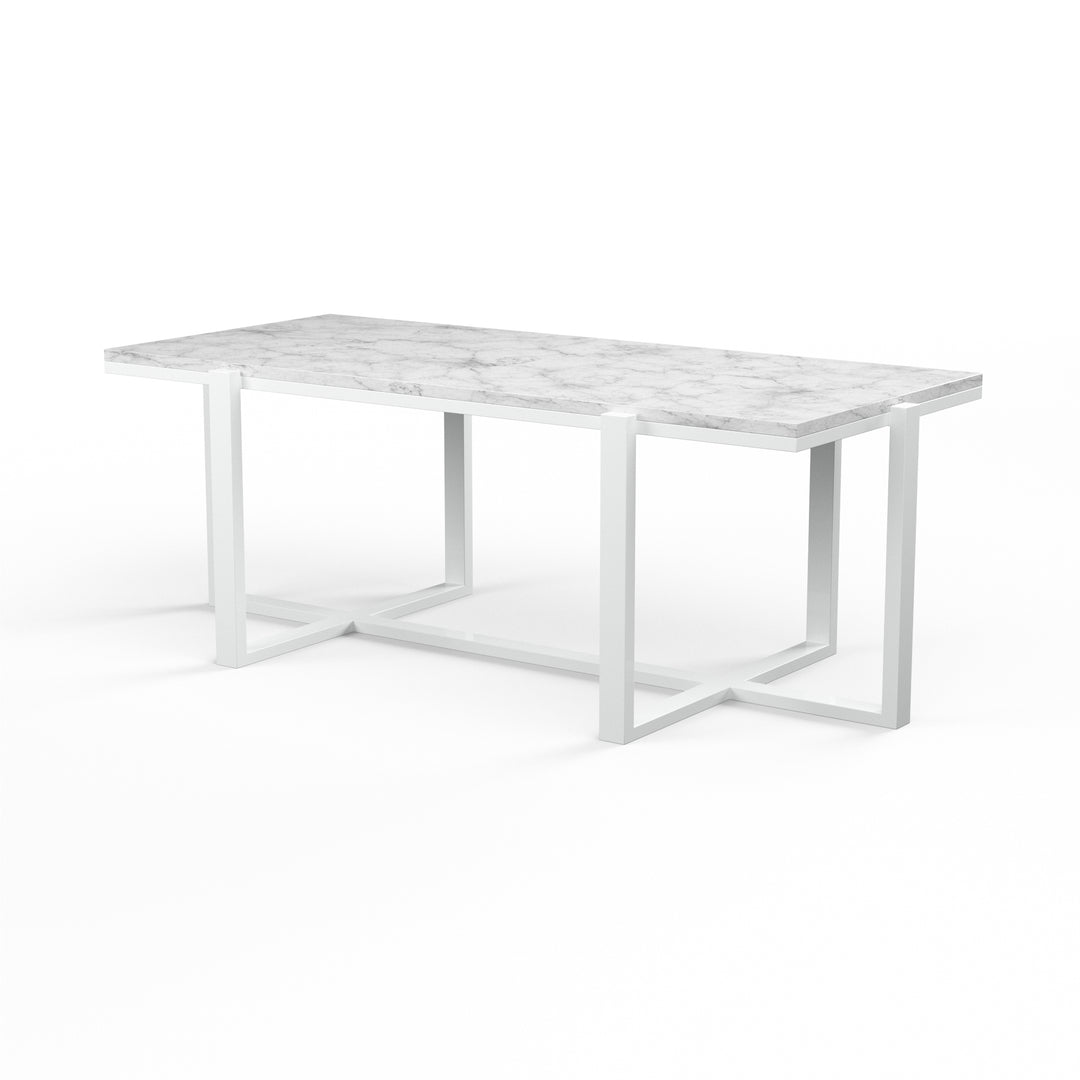 American Home Furniture | Sunset West - Rectangle Coffee Table, Front Finish with Carrara Marble Top