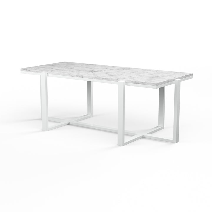 American Home Furniture | Sunset West - Rectangle Coffee Table, Front Finish with Carrara Marble Top