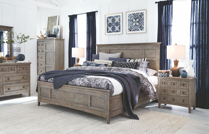 Paxton Place Dovetail Grey King Panel Storage Bed - B4805-65