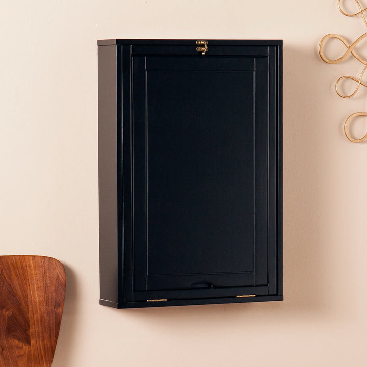 Minford Fold-Out Convertible Desk - Black - AmericanHomeFurniture