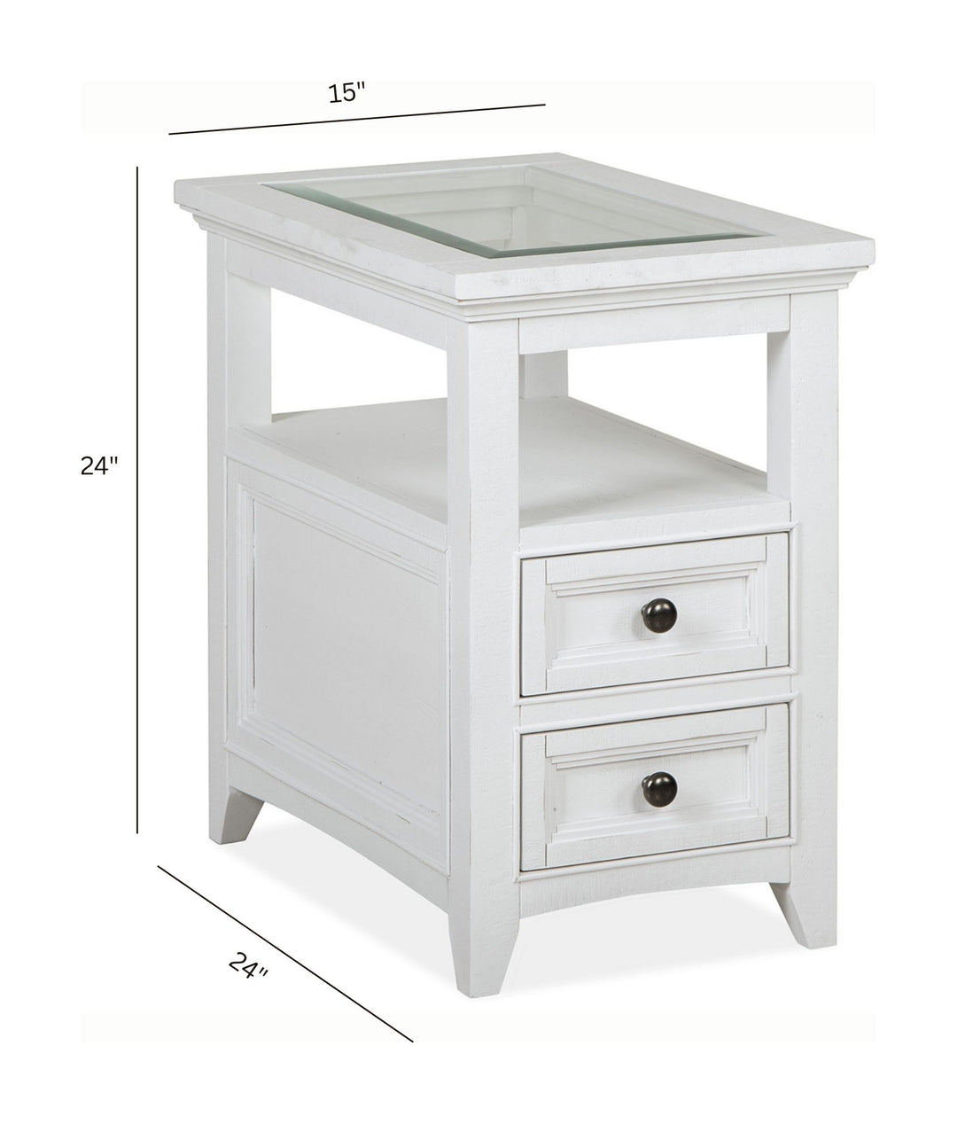 Heron Cove Chalk White Chairside End Table - T4400-10
