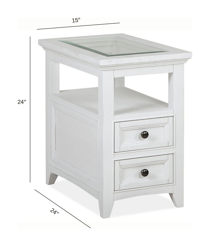 Heron Cove Chalk White Chairside End Table - T4400-10