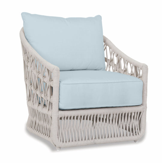Dana Rope Club Chair in Canvas Skyline w/ Self Welt