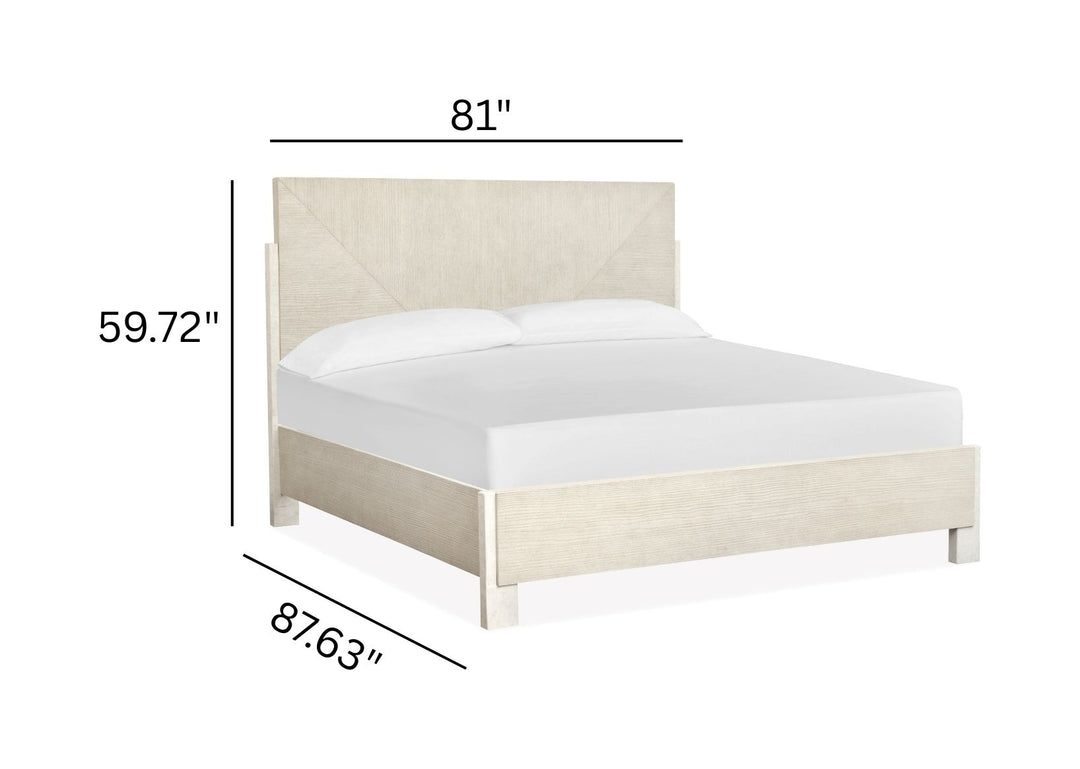Lorelei Misty Cloud King Panel Bed - B5893-64