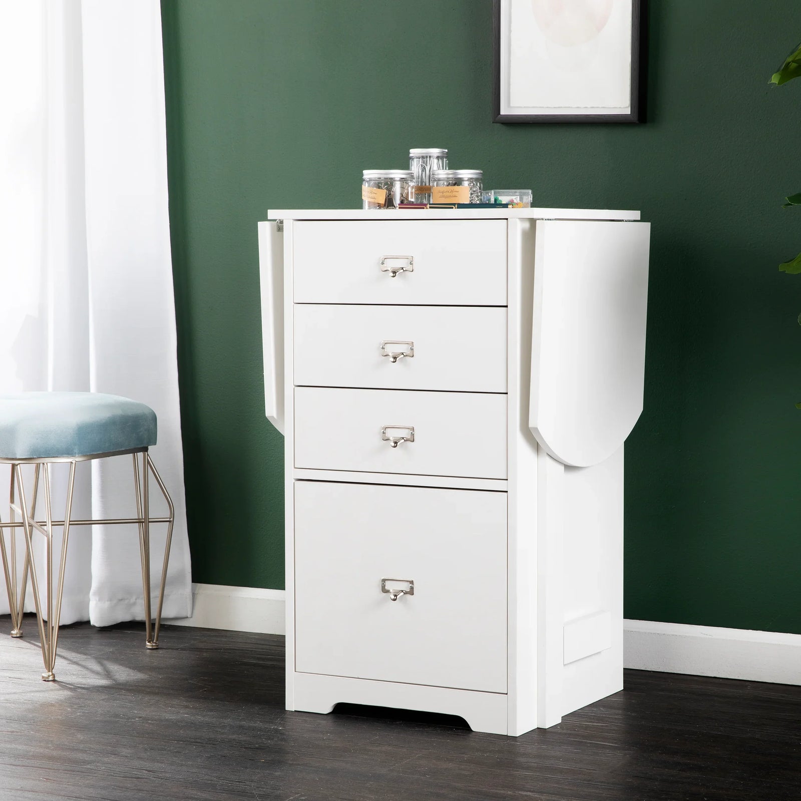 SEI Furniture Drop-Leaf Desk w/ Storage DESKS