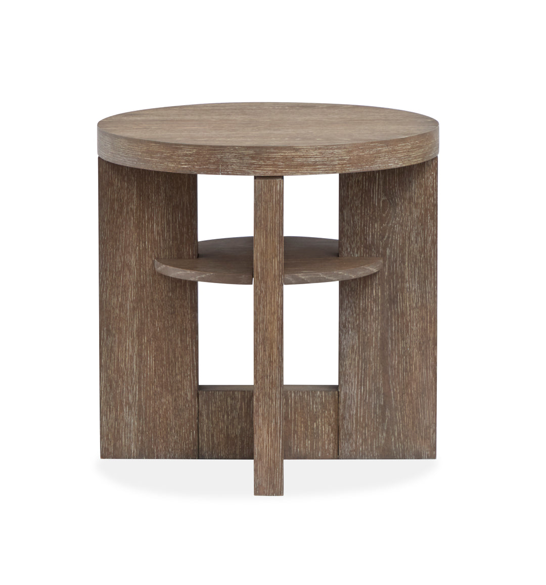Conway Spiced Brown Round End Table - T6315-05