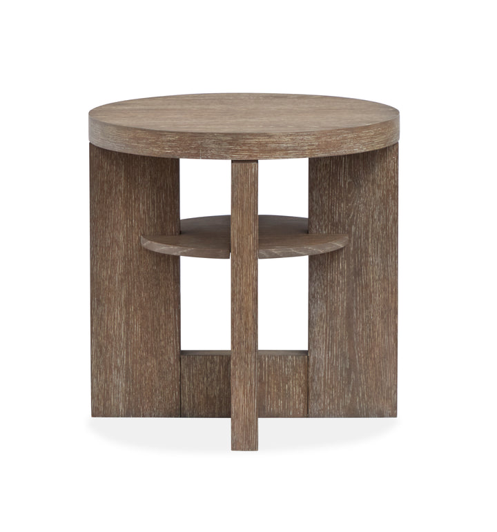 Conway Spiced Brown Round End Table - T6315-05