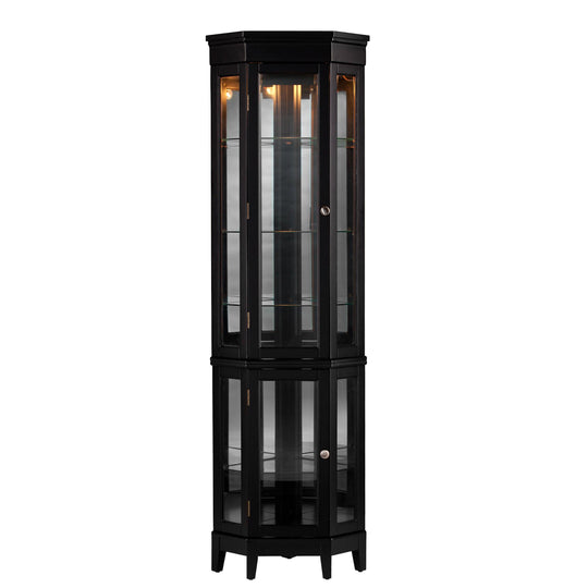 SEI Furniture Essex Corner Curio Cabinet CABINETS